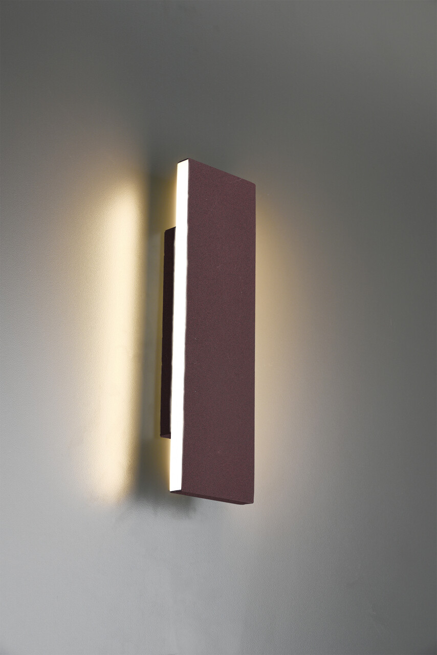 Aplica de perete Concha, TRIO, 28x8 cm, 6W, 2x SMD, metal, ruginiu - imagine 7